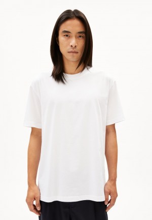 ARMEDANGELS AADRU Heavyweight T-Shirt Oversized Fit made of Organic Cotton Weiß | UHEL-93715