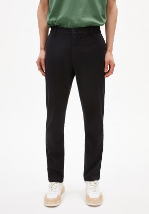 ARMEDANGELS AATO REGULAR Chino Pants Regular Fit made of Organic Cotton Mix Schwarz | NYXI-85917