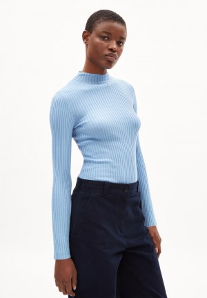 ARMEDANGELS ALAANIA Sweater Slim Fit made of Organic Cotton Blau | XQGL-85314