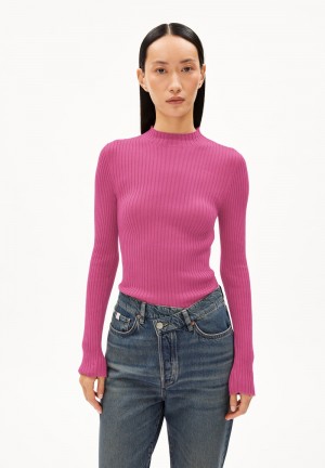 ARMEDANGELS ALAANIA Sweater Slim Fit made of Organic Cotton Crushed Berry | NMPB-60329