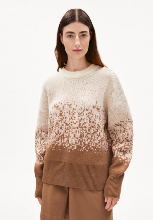 ARMEDANGELS ANIAA DEGRADEE Pullover Oversized Fit mage of cottonmix Cedar Wood-rose Quartz | FSGW-17653