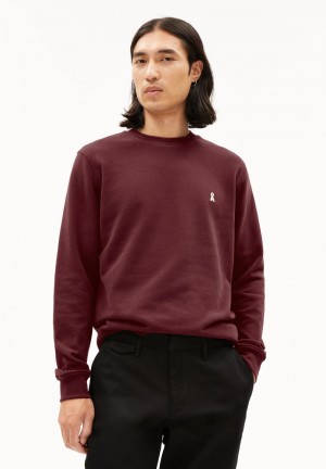 ARMEDANGELS BAARO COMFORT Sweatshirt Regular Fit made of Organic Cotton Mix Cranberry Juice | FXTE-95237