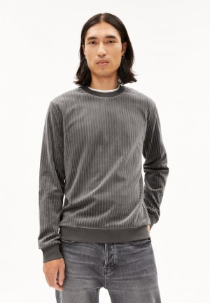 ARMEDANGELS BENJAARO CORDUROY Sweatshirt Regular Fit made of Organic Cotton Iron Cast | WKEI-38501