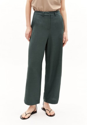 ARMEDANGELS CAARUNUS LINO Woven Pants made of Linen-Mix Space Steel | LXZM-38246