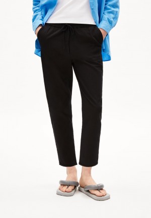 ARMEDANGELS DANYAA LINO Woven Pants Regular Fit made of Linen-Mix Schwarz | UAZI-82047