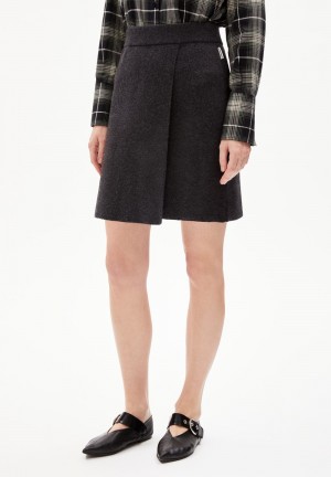 ARMEDANGELS DARLAA Knit Skirt Regular Fit made of Organic Wool Mix Steel Melange | FSDK-87165