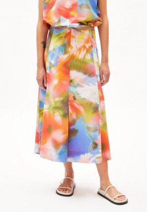 ARMEDANGELS DELIAA NOSTALGIAA Woven Skirt Regular Fit made of Organic Cotton Rot | JMQB-01465