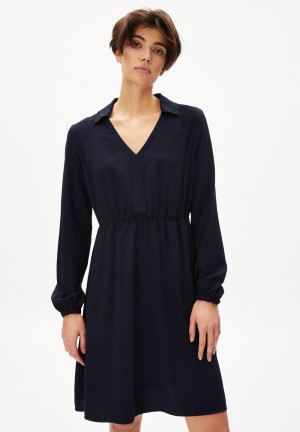 ARMEDANGELS DESIRAA Woven Dress Regular Fit made of LENZING™ ECOVERO™ Night Sky | IGJB-71603