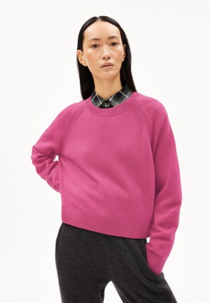 ARMEDANGELS DILIRIAA REGLANA Sweater Loose Fit made of Organic Wool Mix Crushed Berry | SPJX-18204