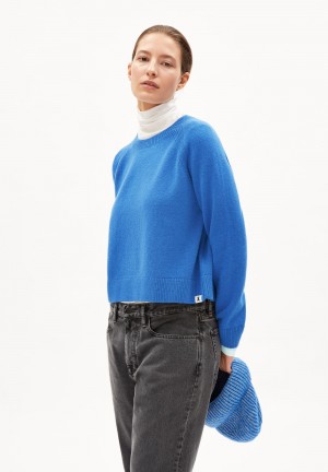 ARMEDANGELS DILIRIAA REGLANA Sweater Loose Fit made of Organic Wool Mix Blau | HZAU-15428