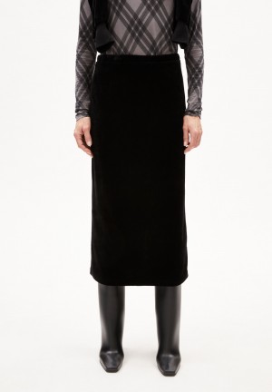 ARMEDANGELS EMOLGAA Jersey Skirt Slim Fit made of TENCEL™ Modal Mix Schwarz | CFKX-48906