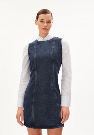 ARMEDANGELS ENUYAA Denim Dress Regular Fit made of TENCEL™ Lyocell Mix Blau | SBRK-30615