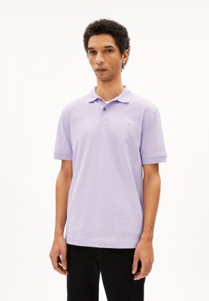 ARMEDANGELS FIBRAAS Polo T-Shirt Regular Fit made of Organic Cotton Lavendel Hell | AMVP-46302