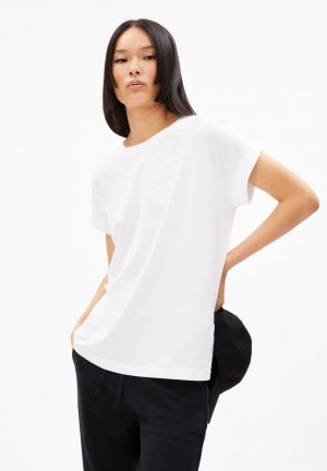 ARMEDANGELS IDAARA T-Shirt Loose Fit made of Organic Cotton Weiß | FXYH-16374