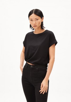 ARMEDANGELS IDAARA T-Shirt Loose Fit made of Organic Cotton Schwarz | AJCS-38124