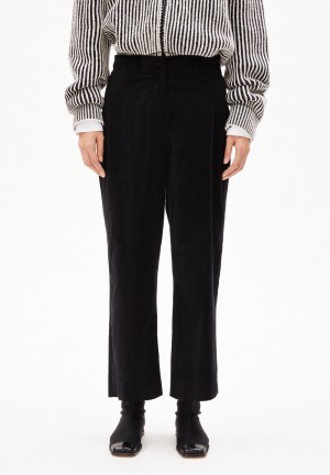 ARMEDANGELS JAALMA CORDUROY Woven Pants made of Organic Cotton Mix Schwarz | XFNS-08641