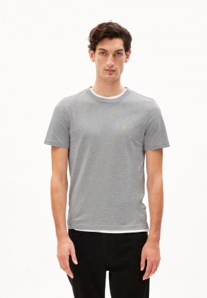 ARMEDANGELS JAAMES CLASSIC T-Shirt Regular Fit made of recycled Cotton Mix Grau | ZCYV-32560