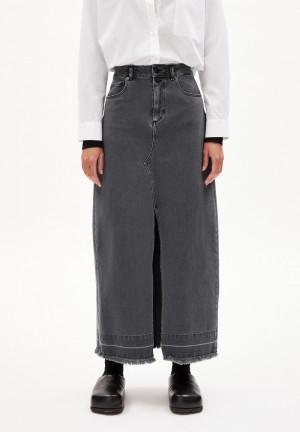 ARMEDANGELS KITAA DEMI Denim Skirt Slim Fit made of Organic Cotton Mix Murky | EAHL-20947