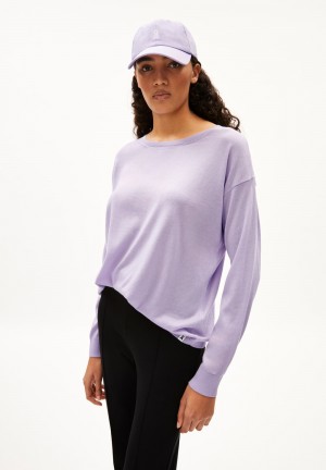 ARMEDANGELS LAARNI Pullover Loose Fit made of TENCEL™ Lyocell Mix Lavendel Hell | KBUE-41396