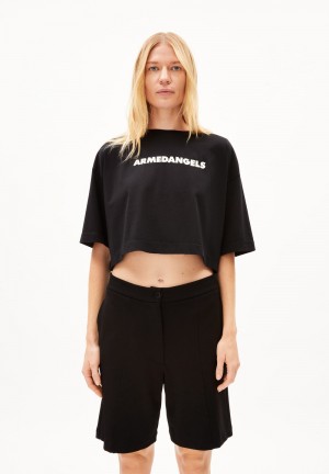 ARMEDANGELS LARIAA ARMEDANGELS T-Shirt Oversized Fit made of Organic Cotton Schwarz | CSYX-58712