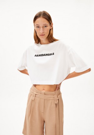 ARMEDANGELS LARIAA ARMEDANGELS T-Shirt Oversized Fit made of Organic Cotton Weiß | EOVL-64580