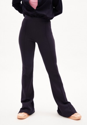 ARMEDANGELS LEYLAARI SLIT HEM Jersey Pants made of LENZING™ ECOVERO™ Viscose Mix Cool Ash | HTML-97451