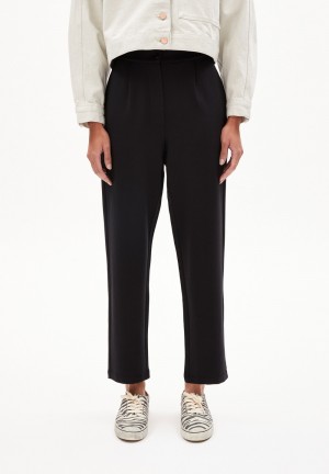 ARMEDANGELS LINAA LOU Jersey Pants made of Organic Cotton Mix Schwarz | FWIM-61392