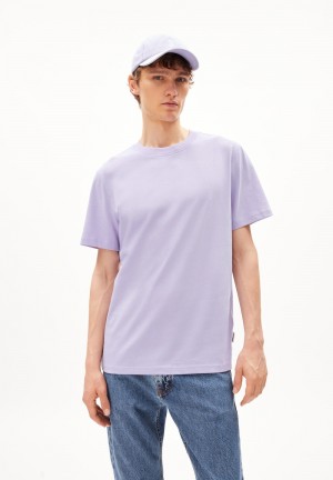 ARMEDANGELS MAARKOS Heavyweight T-Shirt Relaxed Fit made of Organic Cotton Mix Lavendel Hell | RNFA-20465