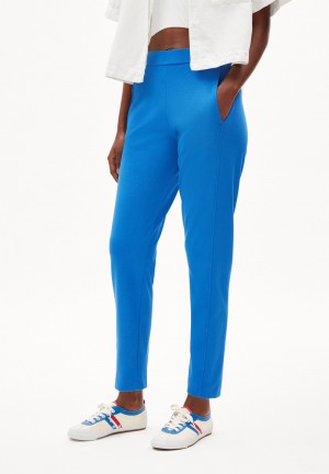 ARMEDANGELS MAGDAALENA Jersey Pants made of LENZING™ ECOVERO™ Mix Blau | LODB-90816