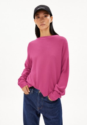 ARMEDANGELS MERINAA LINKS LINKS Sweater Loose Fit made of Organic Cotton Crushed Berry | HQCP-34908