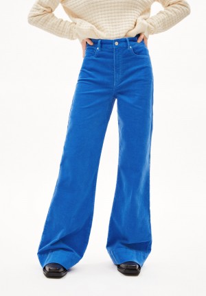 ARMEDANGELS MURLIAA CORDUROY Woven Pants made of Organic Cotton Mix Blau | WSIB-54921