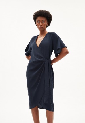 ARMEDANGELS NATAALE Woven Dress Regular Fit made of TENCEL™ Lyocell Night Sky | JGNH-54617