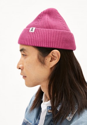 ARMEDANGELS NILDAAO COTTON Beanie made of Organic Cotton Crushed Berry | DLUZ-96234