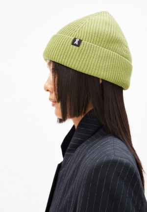 ARMEDANGELS NILDAAO COTTON Beanie made of Organic Cotton New Moss | MGXI-35941