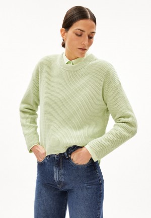 ARMEDANGELS NURIAAS Sweater Loose Fit made of Organic Cotton Grün | RUTP-72481