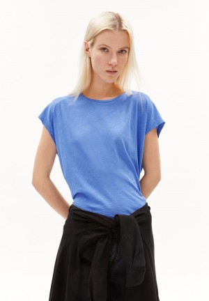 ARMEDANGELS ONELIAA T-Shirt Loose Fit made of Organic Cotton Blau | RBZE-93147