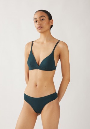 ARMEDANGELS OSAAM Triangle Bralette made of TENCEL™ Modal Mix Teal Stone | KLXS-29541