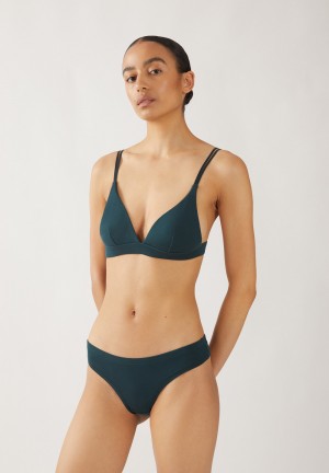 ARMEDANGELS OSILAA Triangle Bralette made of TENCEL™ Modal Mix Teal Stone | FGXH-19205