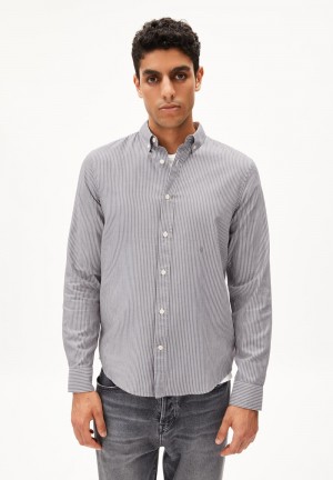 ARMEDANGELS QUAASA STRIPES Shirt Regular Fit made of Organic Cotton Earth-cinnamon Dust | MBYA-60248