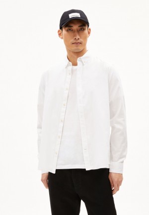 ARMEDANGELS QUAASA Shirt Regular Fit made of Organic Cotton Weiß | YBTI-67980