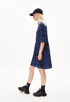 ARMEDANGELS ROSEAA MILLES FLEURS Woven Dress Relaxed Fit made of LENZING™ ECOVERO™ Viscose Night Sky | NPJG-42790