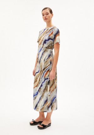 ARMEDANGELS SEDISAA PÄRLAA Woven Dress Regular Fit made of TENCEL™ Lyocell Mix Cinnamon Dust | LJRK-71328