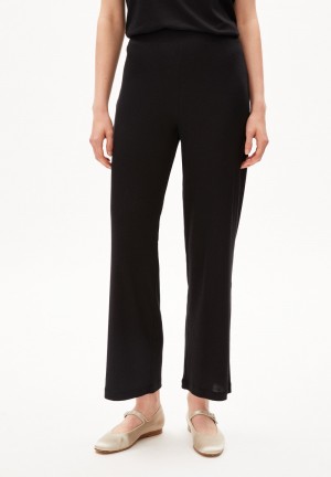 ARMEDANGELS STELLAARA Jersey Pants made of TENCEL™ Lyocell Mix Schwarz | JGXZ-79835