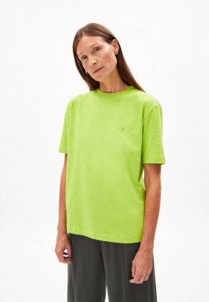 ARMEDANGELS TARJAA Heavyweight T-Shirt Loose Fit made of Organic Cotton Mix Super Lime | OIHV-80165