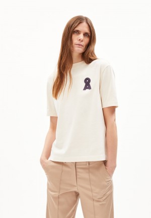 ARMEDANGELS TARJAA Å EMBRO Heavyweight T-Shirt Loose Fit made of Organic Cotton Mix Undyed | REIG-29653