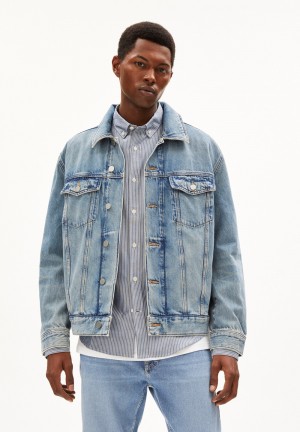 ARMEDANGELS TRAAKA Denim Jacket Oversized Fit made of Organic Cotton Mix Blau | RNCS-76503