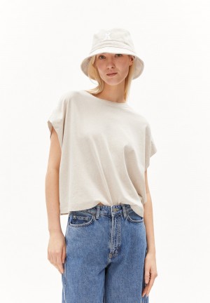 ARMEDANGELS XARTAA LINEN Top Oversized Fit made of Linen-Mix Undyed | CXNY-13560