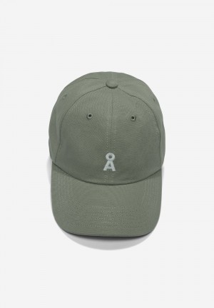 ARMEDANGELS YENAAS BOLD Cap made of Organic Cotton Grau Grün | JQIO-73695