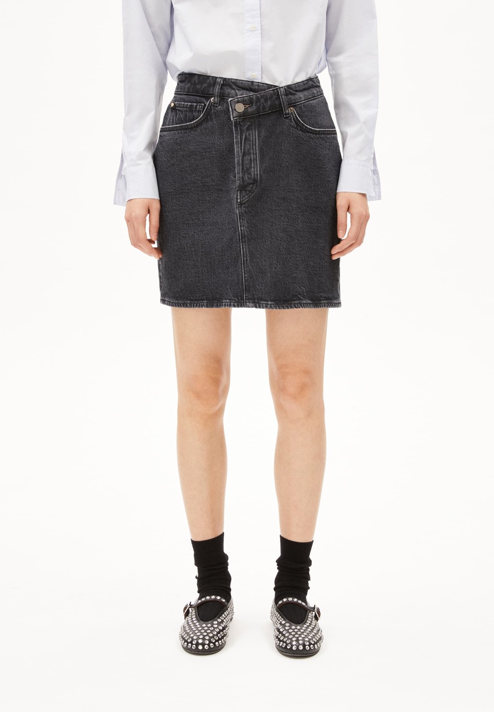 ARMEDANGELS AACAMARI Denim Skirt Regular Fit made of Organic Cotton Mix Star Dust | AQEK-14729