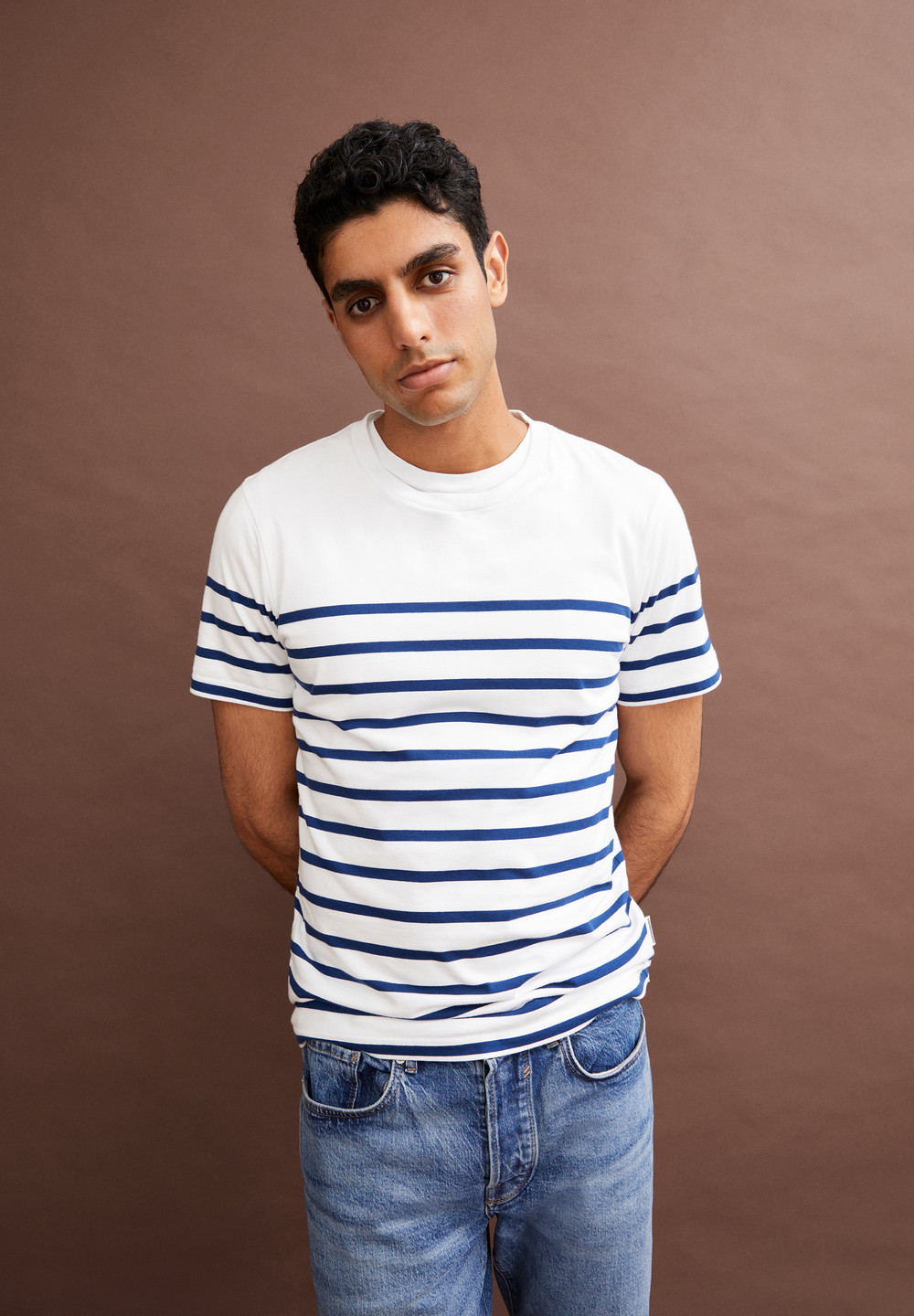 ARMEDANGELS AADROS STRIPES T-Shirt Regular Fit made of Organic Cotton Indigo | TIPZ-29405